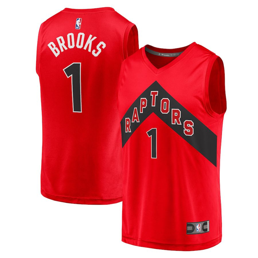 Men Toronto Raptors #1 Armoni Brooks Fanatics Branded Red Fast Break Replica NBA Jersey